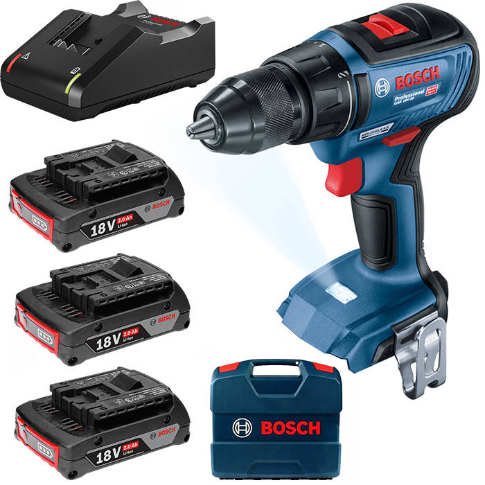 06019H5005 Bosch GSR 18V-50 Akum. bušilica-odvijač 18V 3x2.0Ah + punjač Bosch