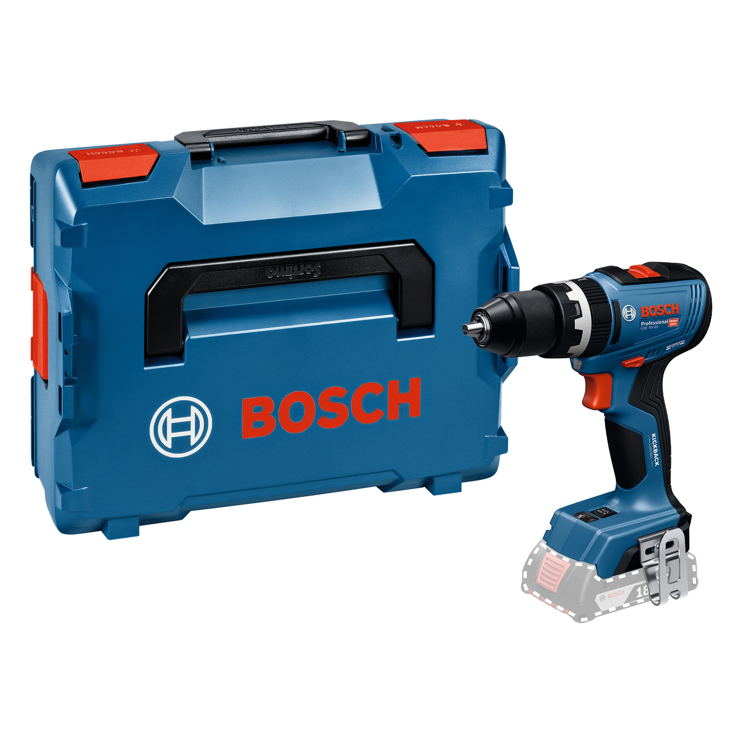 Bosch – Akumulatorska udarna bušilica solo Professional GSB 18V-65, uključujući L-Bokk – 06019N3301