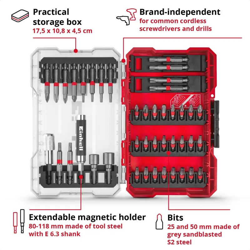Einhell 42-del set bitova 25-50mm