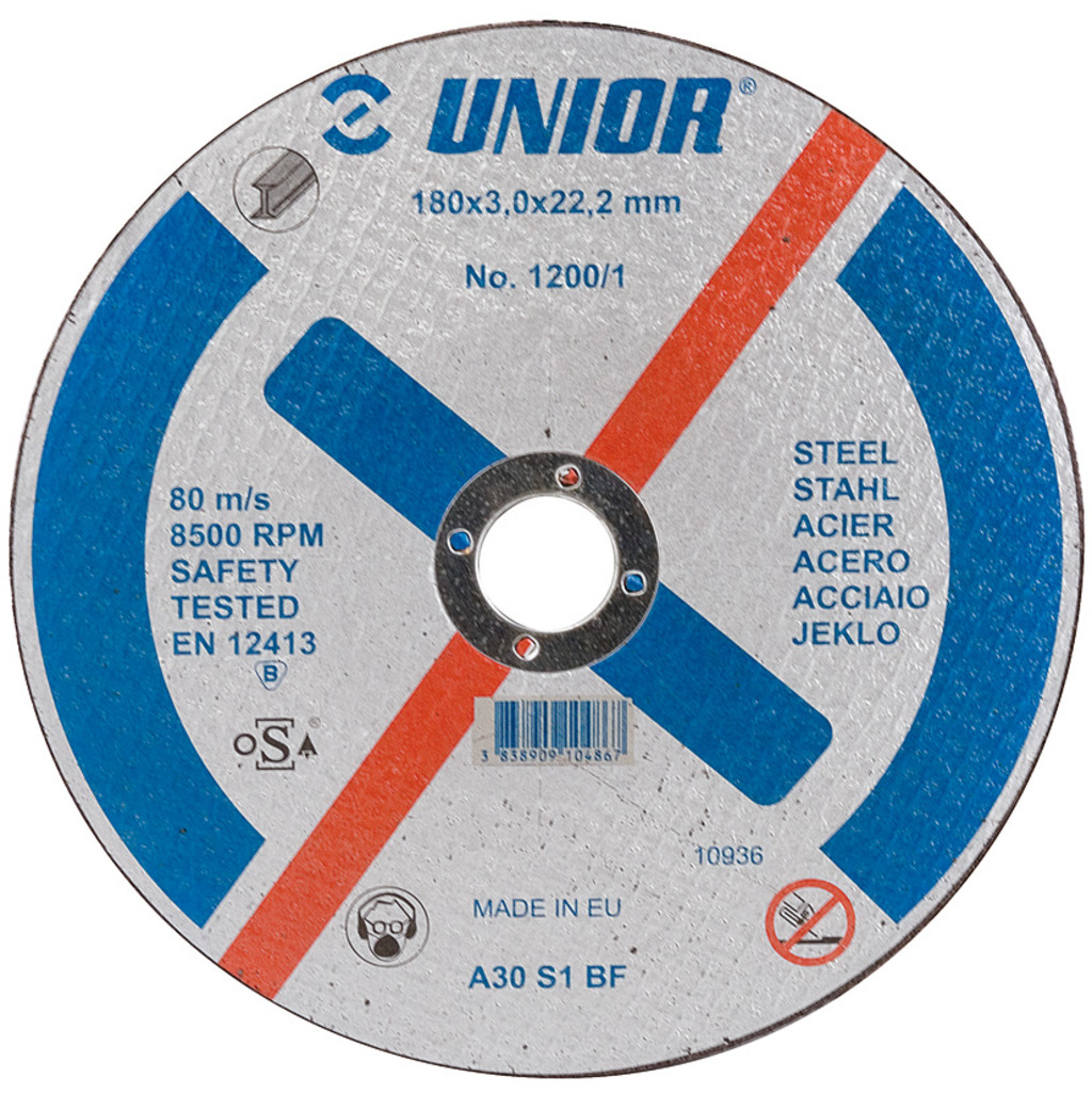Unior 1200/1 Rezna ploča za metal, ravna, 230, 610487