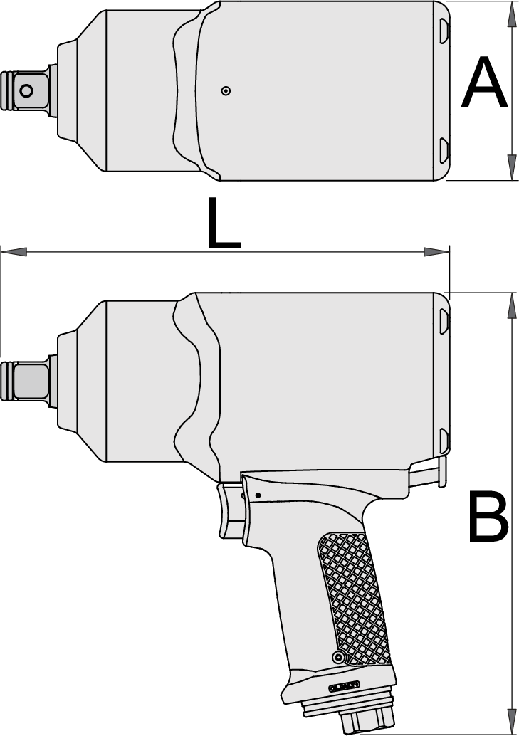 Unior 1573 Odvrtač pneumatski, kompozitni, prihvat 3/4", 3/4", 627571 - Slika 5