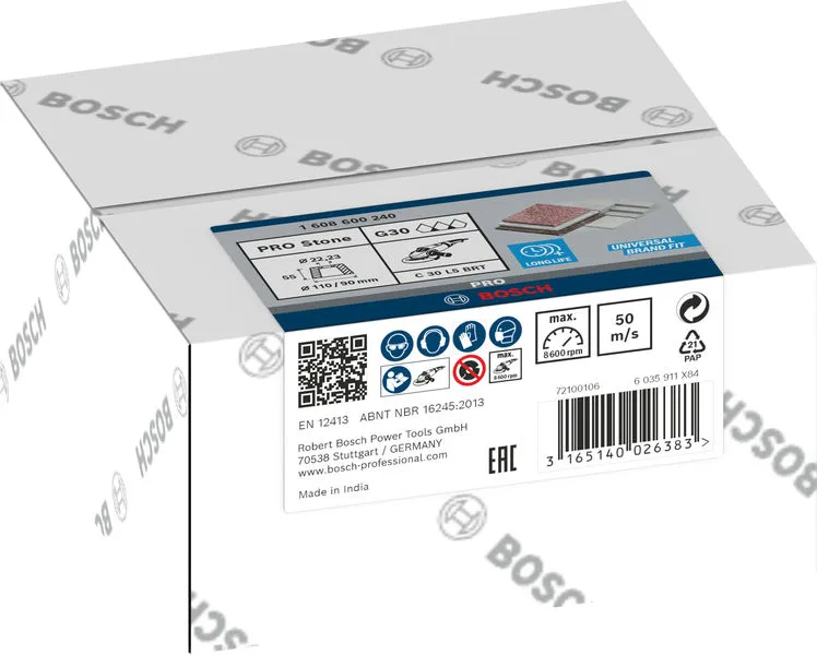 PRO Stone lončasto konusno brusno tocilo 90×110×55 mm, G30 1608600240