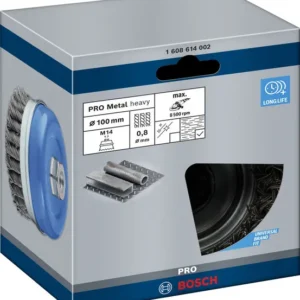 PRO Metal heavy lončasta četka 100×0,8 mm, sa navojem 1608614002