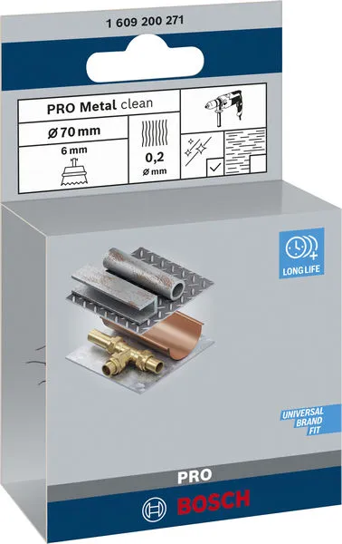 PRO Metal clean lončasta četka ravni prihvat 70×0,2 mm 1609200271