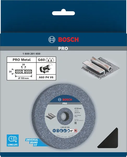 PRO Metal brusno tocilo 150×20×20 mm, G60 1609201650