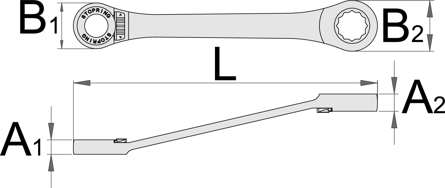 Unior 170/2 Ključ okasti sa čegrtaljkom, 8 x 10, 622853 - Slika 2