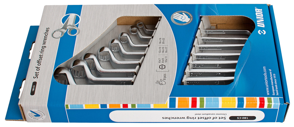 Unior 180/1CS Ključevi okasti u kartonskoj kutiji, 6 - 22/8, 602845
