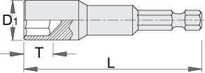 Unior 188.10A Nastavak-bits sa nasadnim ključem, 6.3(1/4") x 13, 618702 - Slika 2