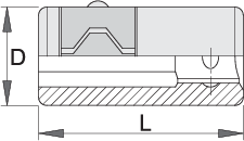 Unior 188.9 Adapter za nastavke, 1/4" - 1/4", 612867 - Slika 2