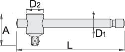 Unior 197.3/1 T-ručica, prihvat 3/4", 3/4", 602738 - Slika 2