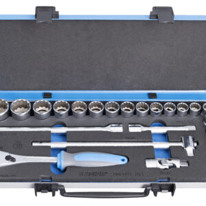 Unior 190BI12P23 Ključevi nasadni, dvanaestougaoni, prihvat 1/2", u metalnoj kutiji, 10 - 32/23, 615327