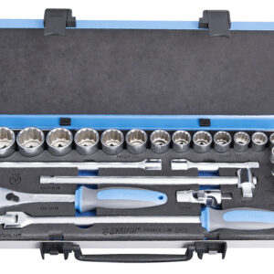 Unior 190BI12P23IN Ključevi nasadni colovni, dvanaestougaoni, prihvat 1/2", u metalnoj kutiji, 3/8 - 1 1/4", 611943