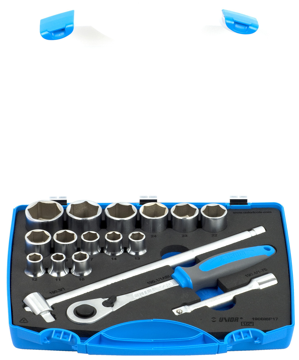 Unior 190BI6P17 Ključevi nasadni, prihvat 1/2", u plastičnoj kutiji, 10 - 32/17, 622023