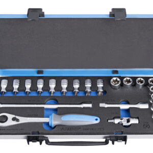 Unior 190BITX1P22 Ključevi nasadni i nastavci, prihvat 1/2", u metalnoj kutiji, /22, 611945