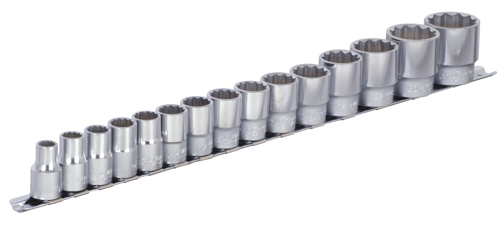 Unior 190H12P15 Ključevi nasadni, prihvat 1/2", na držaču, 10 - 32/15, 622635