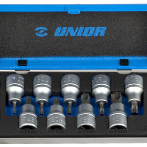 Unior 192/12 Ključevi nasadni sa TX profilom, prihvat 1/2", u metalnoj kutiji, /9, 603657