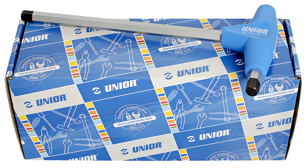 Unior 193HXCB Ključevi imbus sa T-ručicom, dvostrani, u kartonskoj kutiji, 2,5 - 10/10, 608879