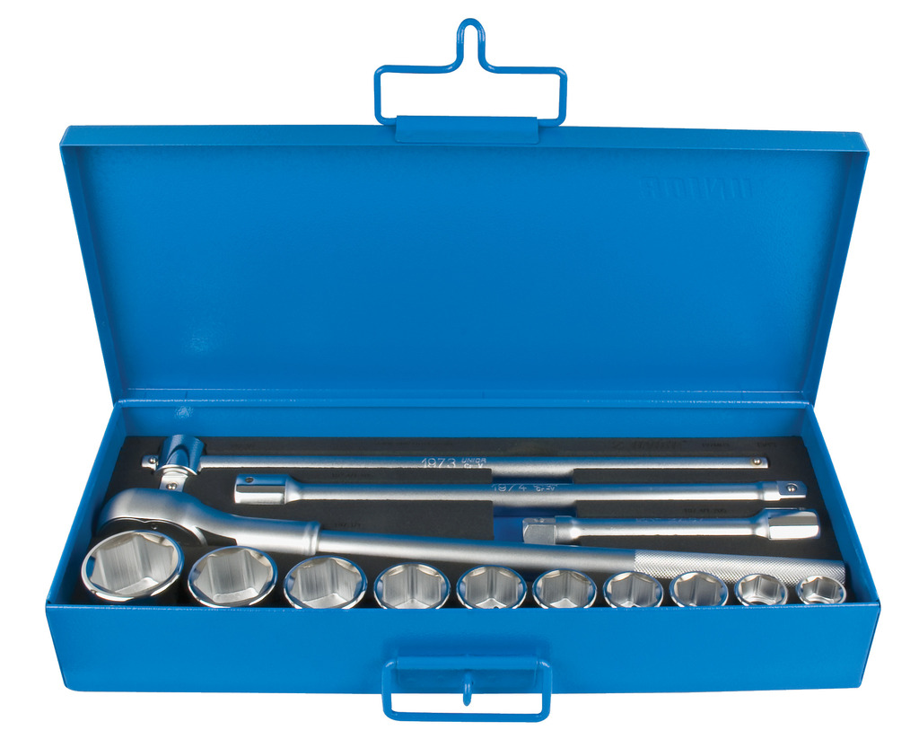 Unior 197MB2 Ključevi nasadni, prihvat 3/4", u metalnoj kutiji, 22 - 50/14, 600954