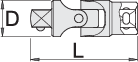 Unior 199.6/1 Zglob kardanski, prihvat 1", 141, 617658 - Slika 2
