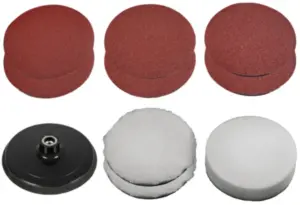 Einhell 10-delni set pribora za brušenje i poliranje 150mm Pribor za CC-PO 1100/2 (2xG60 2xG80 2xG120 2x pamuk za poliranje 1x gumeni disk 1x sundjer) 2093245