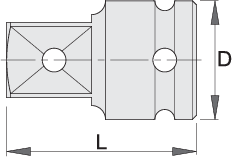 Unior 234.7/4 Adapter IMPACT, prihvat 1 1/2", 1.1/2" - 1", 616800 - Slika 2