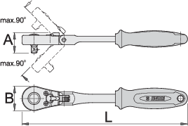 Unior 238.1/1FBI Čegrtaljka dvosmerna, savitljiva, prihvat 3/8", 3/8", 618368 - Slika 8