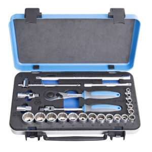 Unior 239A12P24 Ključevi nasadni, prihvat 3/8", u metalnoj kutiji, 6 - 22/24, 617117