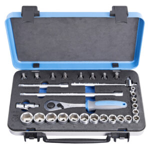 Unior 239C Ključevi nasadni, prihvat 3/8", u metalnoj kutiji, /30, 613072