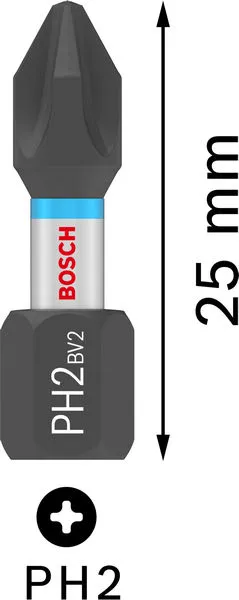 PRO Phillips Impact nastavak PH2, 25 mm, 25 kom 2607002803
