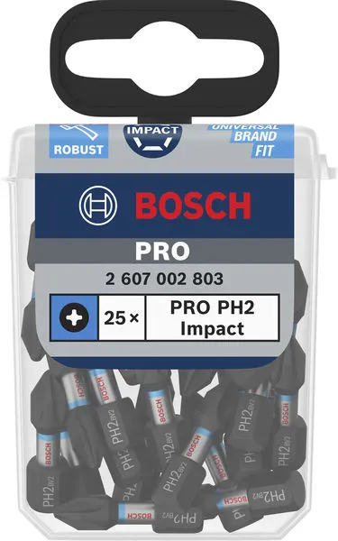 PRO Phillips Impact nastavak PH2, 25 mm, 25 kom 2607002803