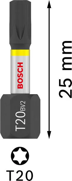 PRO Torx Impact nastavak T20, 25 mm, 25 kom 2607002805