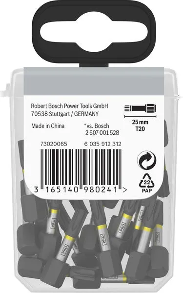 PRO Torx Impact nastavak T20, 25 mm, 25 kom 2607002805
