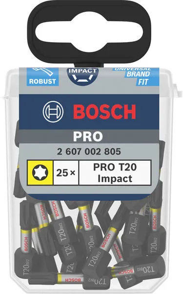 PRO Torx Impact nastavak T20, 25 mm, 25 kom 2607002805
