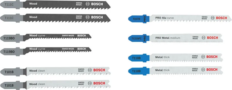 Bosch Wood and Metal set listova ubodne testere, 10 kom. 2607012072