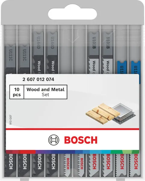 Wood and Metal set listova ubodne testere, 10 kom. 2607012074