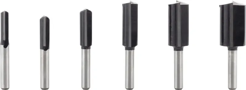 Set PRO ravnih glodala, prihvat 1/4″, 6 delova 2607017467