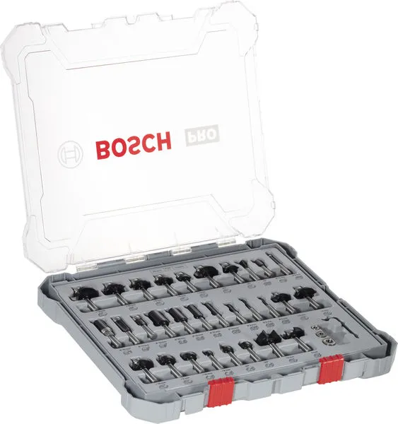Bosch Kombinovani set PRO glodala prihvat 8 mm, 30 delova 2607017475