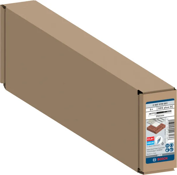 PRO SDS plus-5C set špicastih dleta 250 mm, 5 kom 2607019051