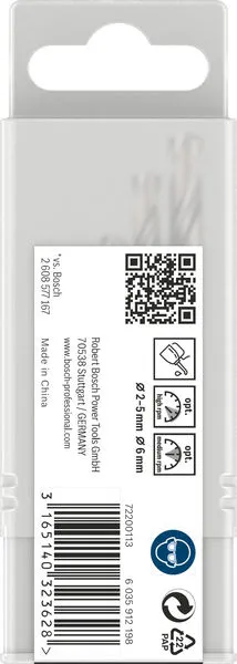 Set PRO Metal HSS-G spiralnih burgija, 5 kom. 2607019114