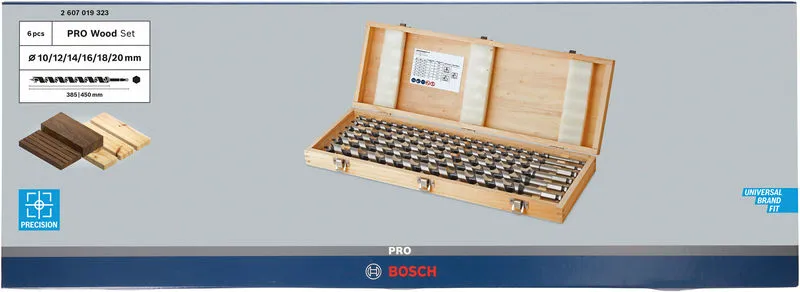 Set PRO Wood zmijolikih burgija L450, 6 kom 2607019323