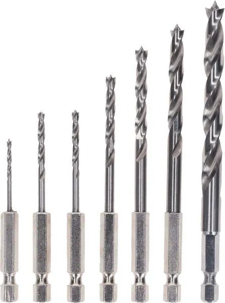 Set PRO Wood HSS spiralnih burgija za drvo 7 kom 2607019923