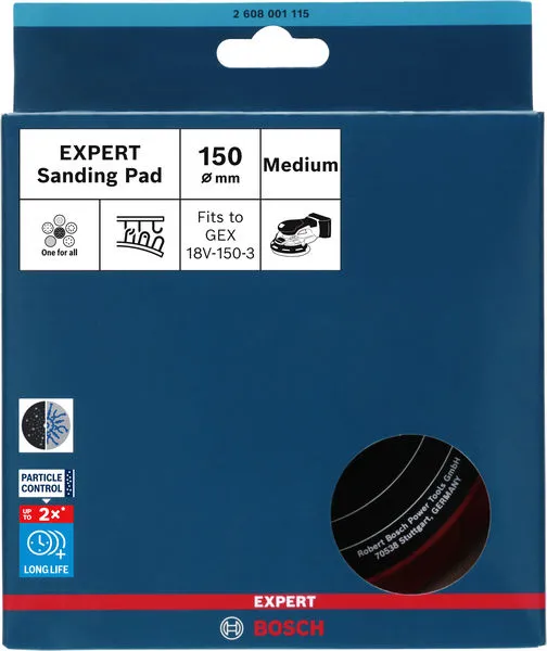 EXPERT brusni disk sa više rupa, srednji, 150 mm, GEX 18V-150-3 2608001115
