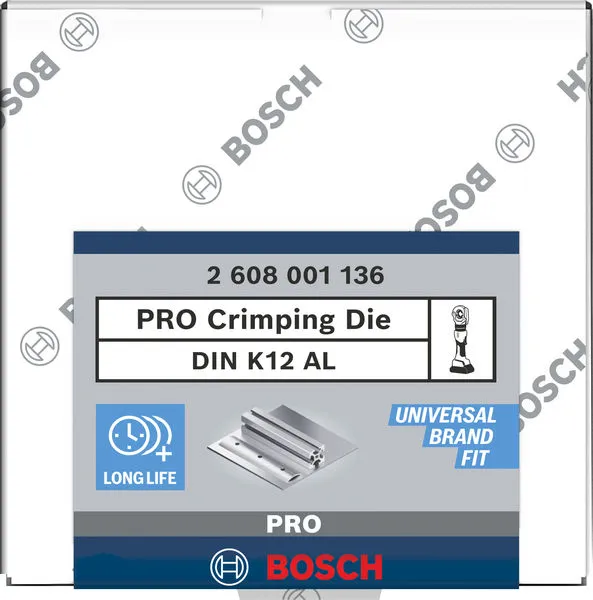 PRO kalup za presovanje, DIN K12 AL, 16 mm² / 25 mm², aluminijum 2608001136