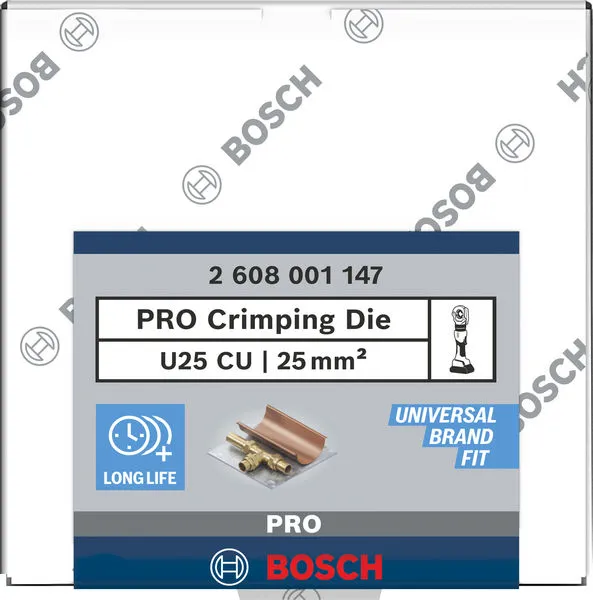 PRO kalup za presovanje, U25 CU, 25 mm², bakar 2608001147