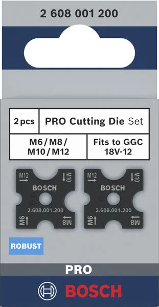 PRO set nareznica, M6, M8, M10, M12 2608001200