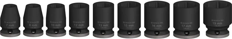 PRO Impact Socket Set, 3/8", standardni, 9 delova 2608003036