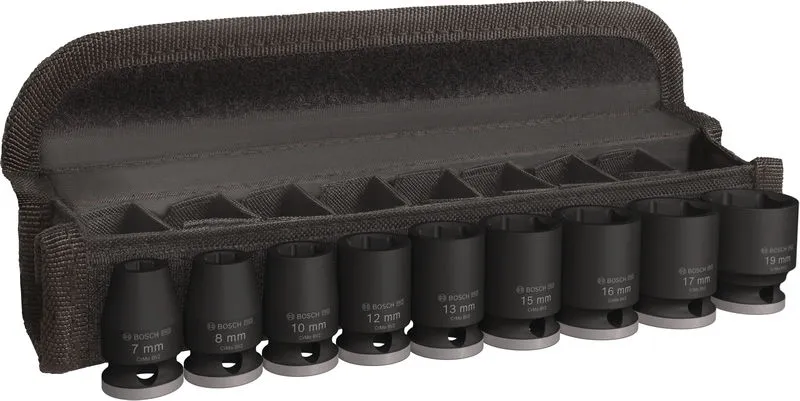 Bosch PRO Impact Socket Set, 3/8", standardni, 9 delova 2608003036