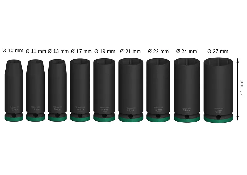 PRO Kovani nasadni ključ set 1/2" duboki 9 delova 2608003040