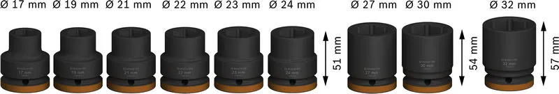 PRO Kovani nasadni ključ set 3/4" standardni 9 delova 2608003041
