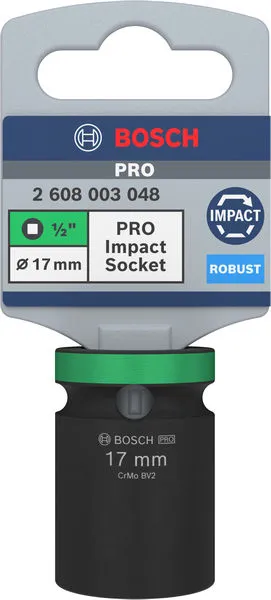 PRO Kovani nasadni ključ 1/2" 17 mm, standardni 2608003048